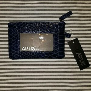 New Blue Snakeskin Pattern Wallet